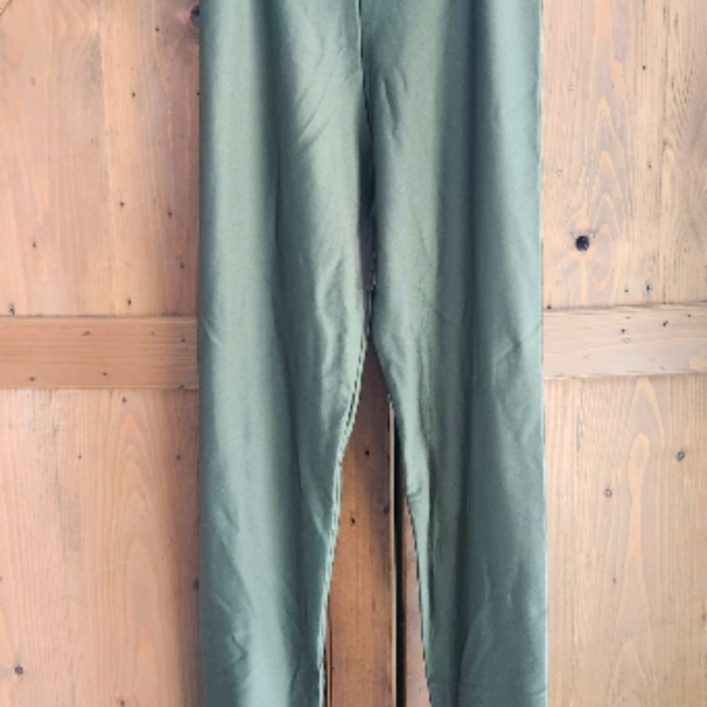 American Apparel shiny Metallic green Leggings - Picture 2 of 7